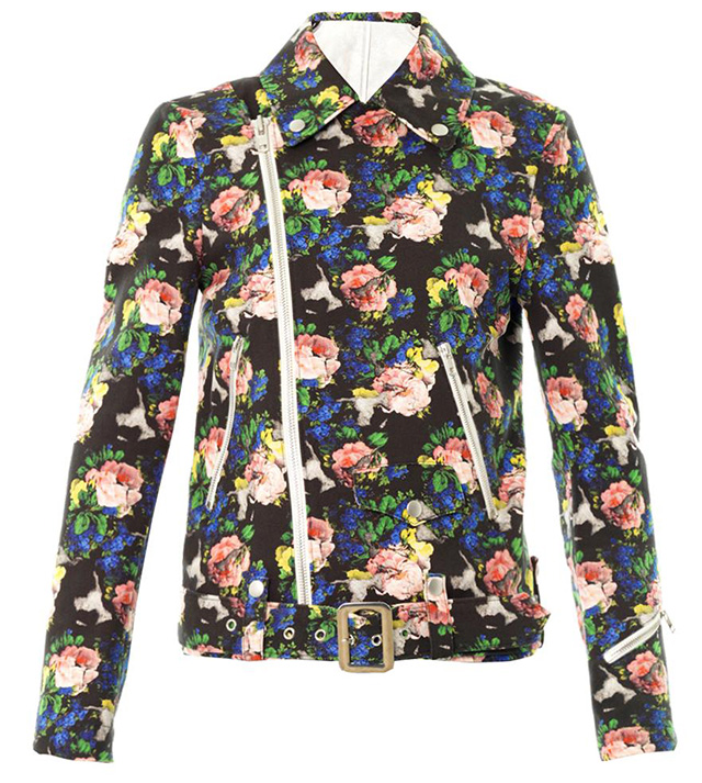 MSGM Floral Cotton Biker Jacket