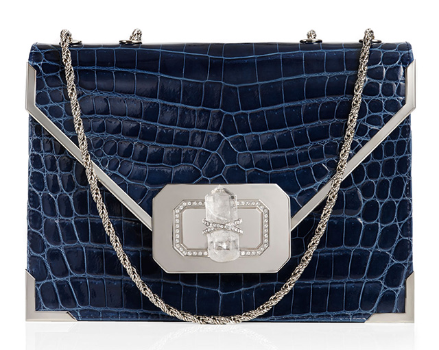 Marchesa Valentina Crocodile Shoulder Bag