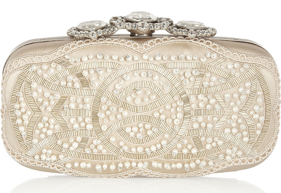 Oscar de la Renta Crown Goa Swarovski Clutch