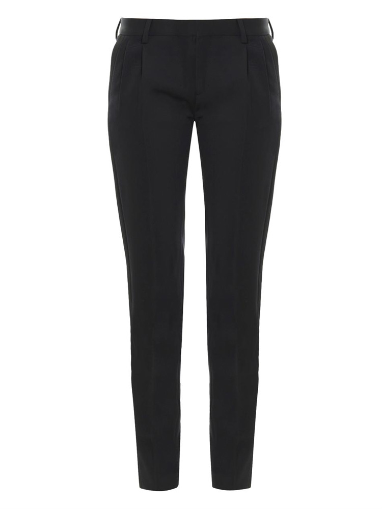 Saint Laurent Grain de Poudre Wool Trousers