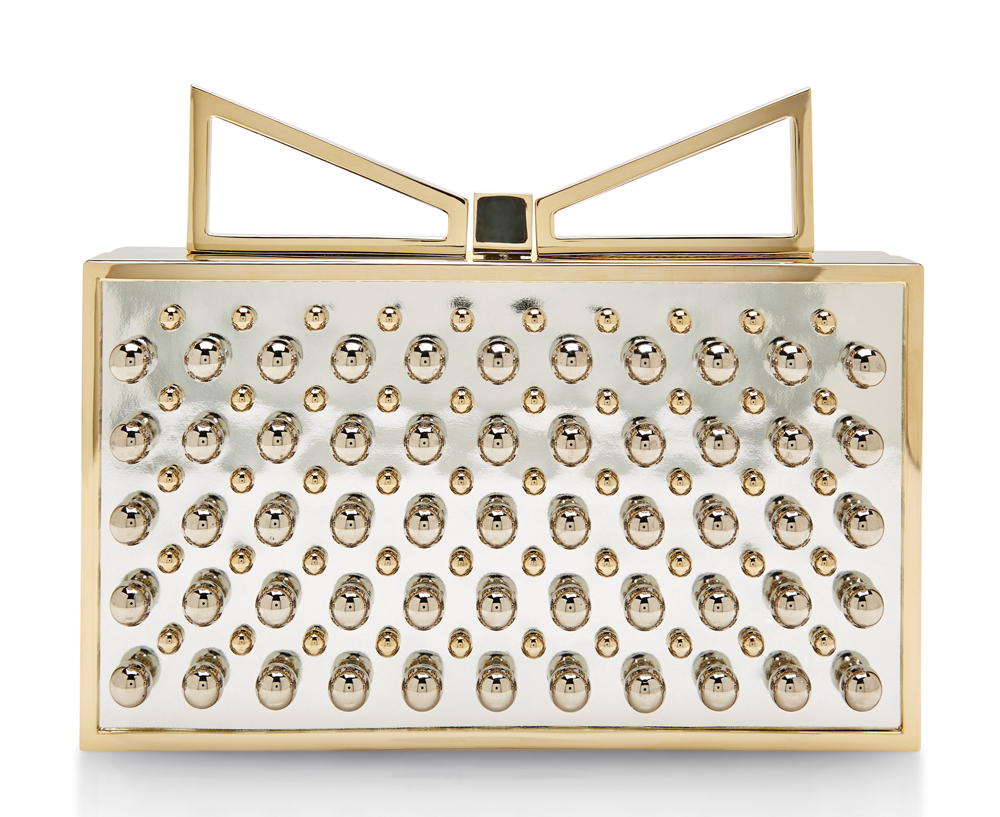 Sara Battaglia Lady Me Studded Clutch