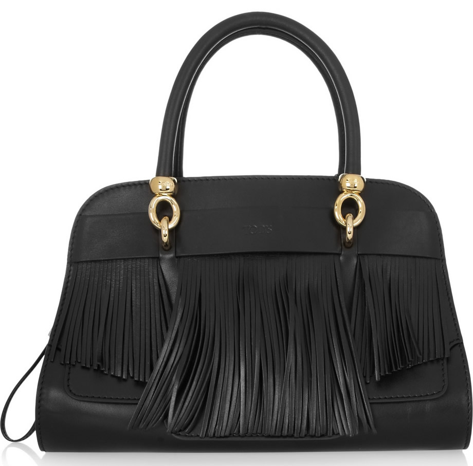 Tods Sella Fringe Leather Satchel