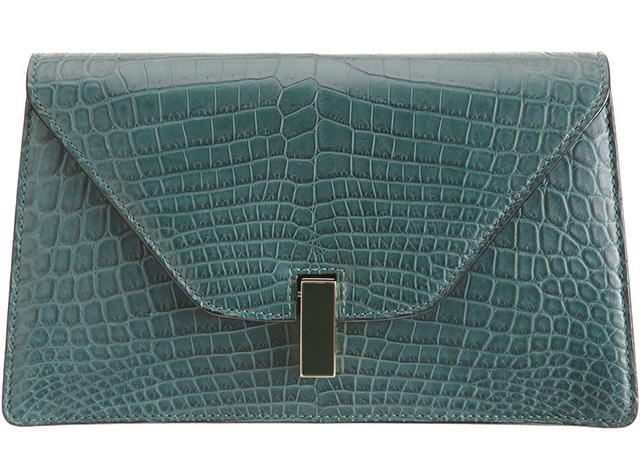 Valextra Alligator Isis Clutch