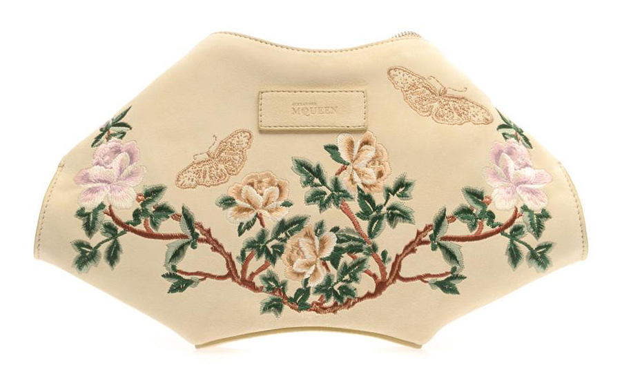 Alexander McQueen DeManta Embroidered Clutch