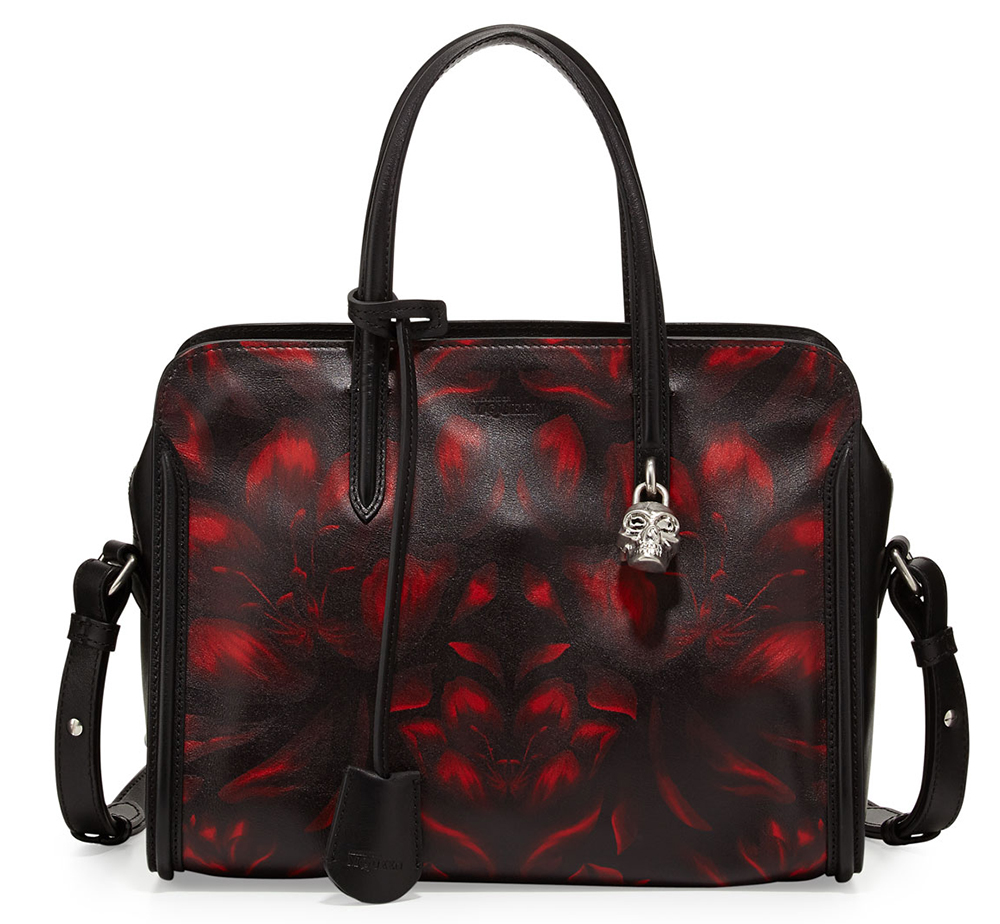 Alexander McQueen Tulip Print Heroine Tote