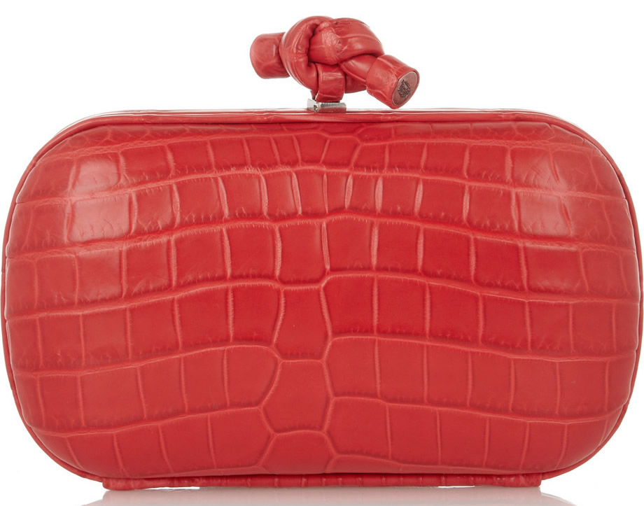 Bottega Veneta The Knot Crocodile Clutch