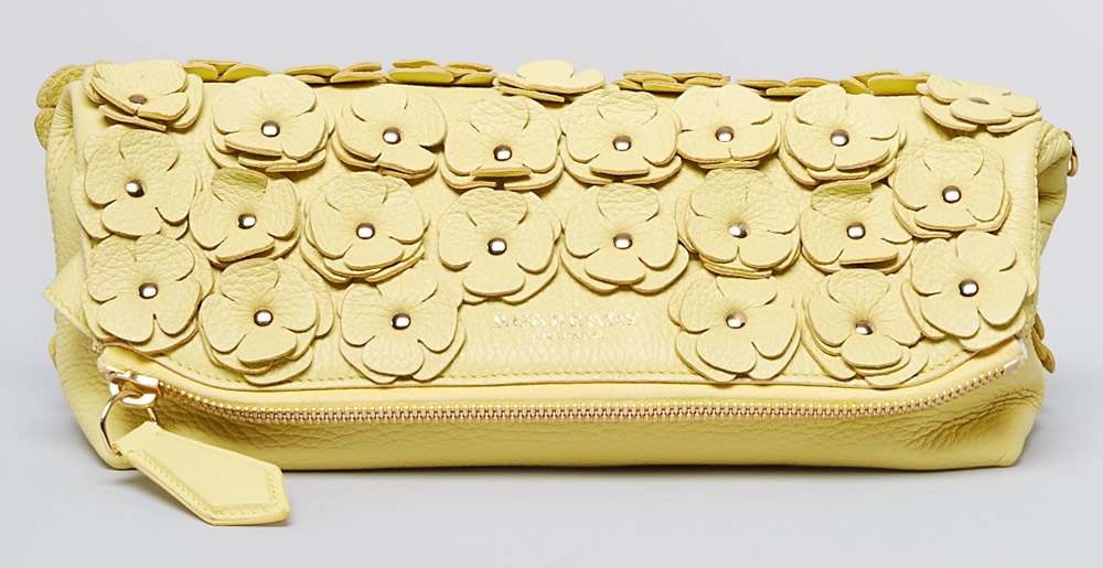 Burberry Prorsum Leather Flower Petal Clutch