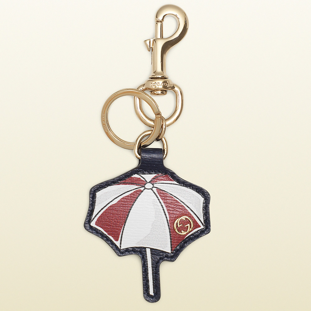 Gucci Parasol Leather Key Charm