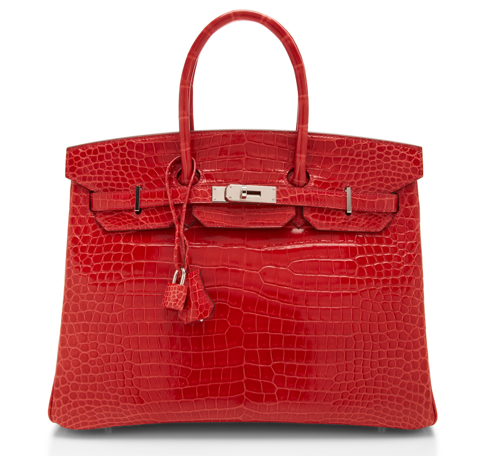 Hermes Crocodile Birkin Red