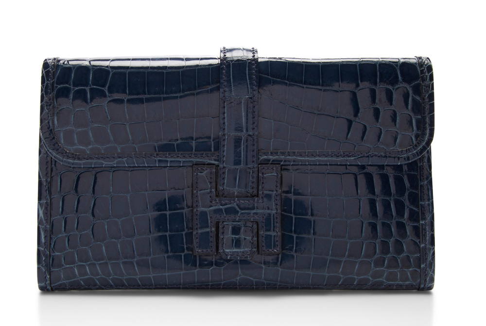 Hermes Crocodile Jige Clutch