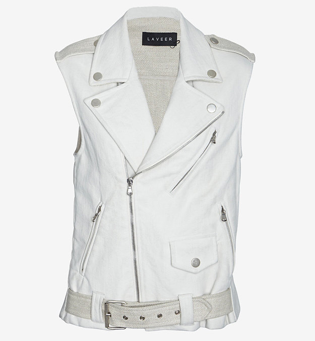 Laveer Linen Moto Vest