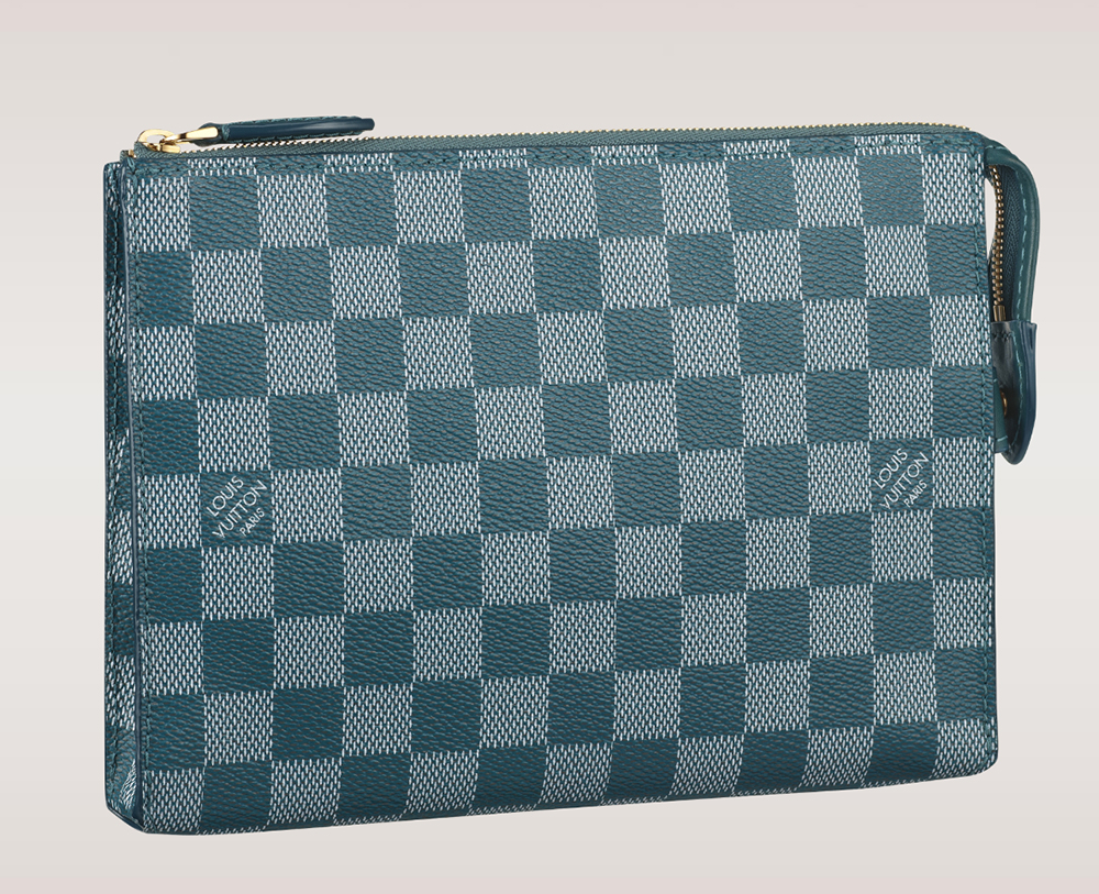 Louis Vuitton Damier Couleurs Element Clutch Cyan