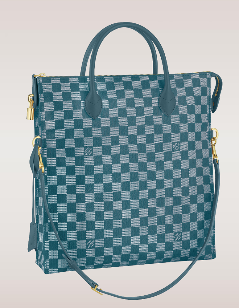 Louis Vuitton Damier Couleurs Mobil Tote Cyan