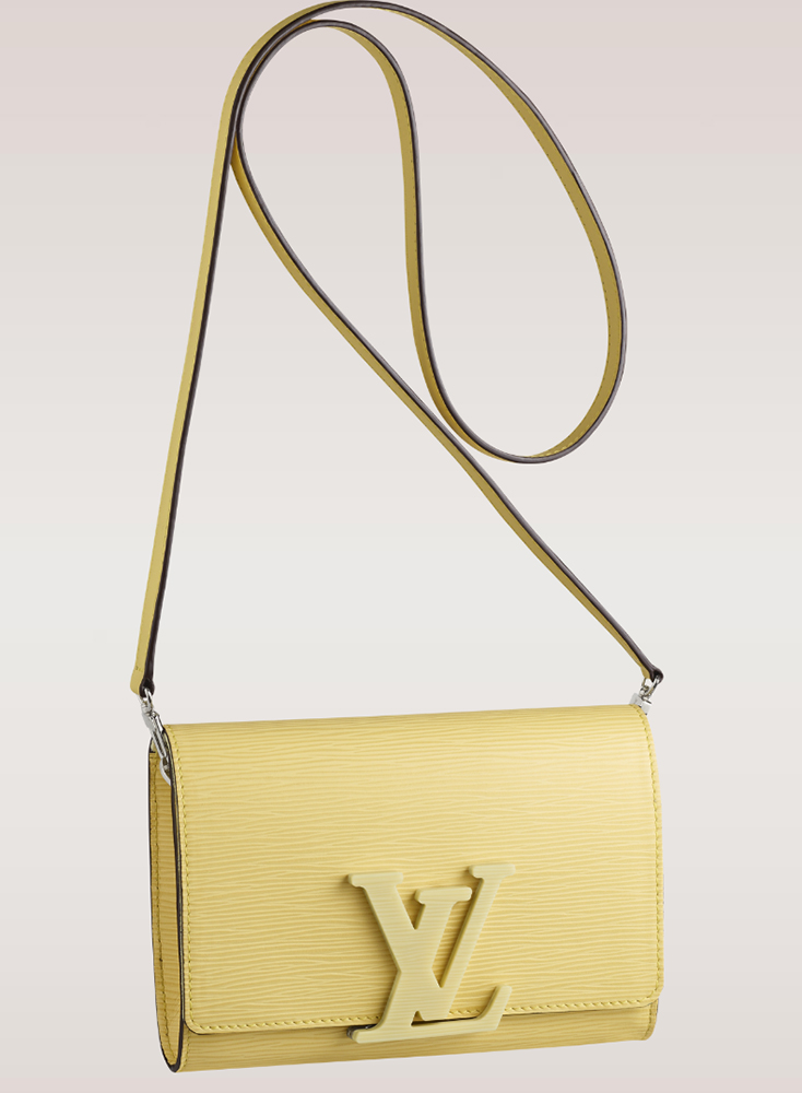 Louis Vuitton Louise Epi Leather Shoulder Bag Jaune Pale