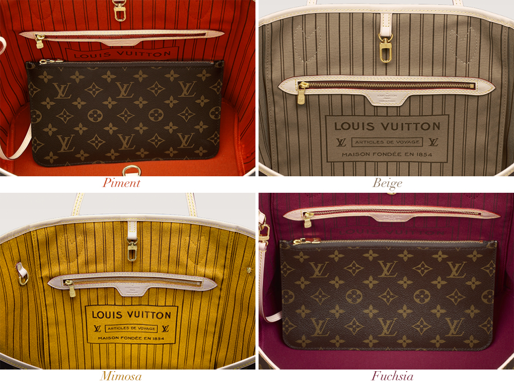 Louis Vuitton Monogram Neverfull MM Interior Colors