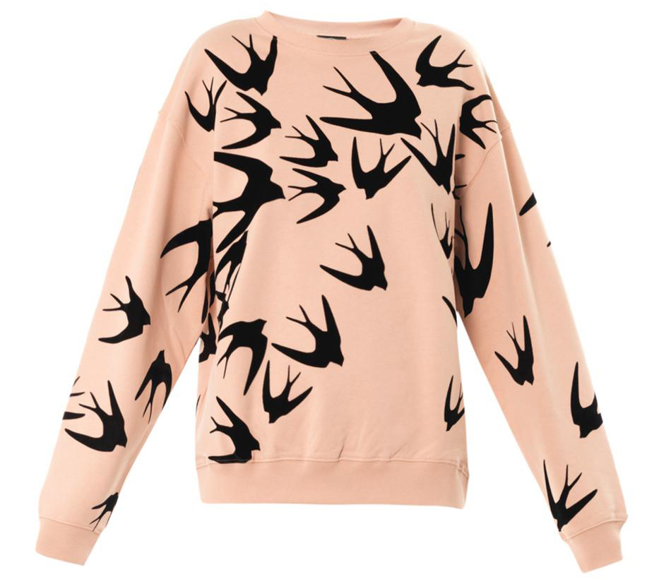 McQ Alexander McQueen Swallow Print Sweatshirt