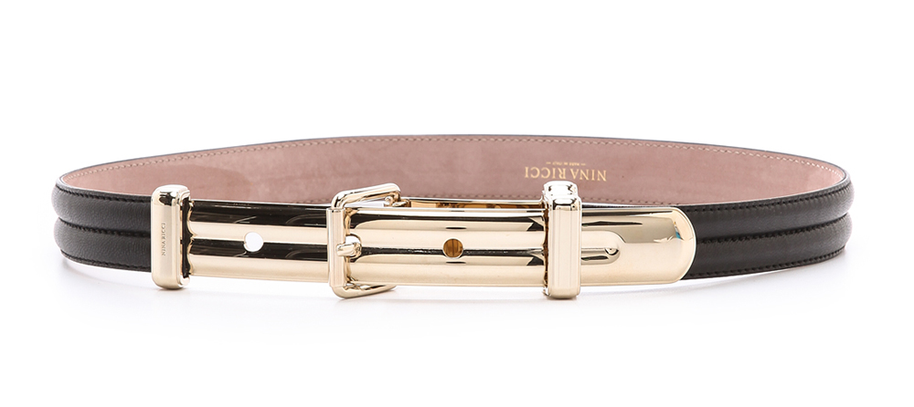 Nina Ricci Slim Leather Belt