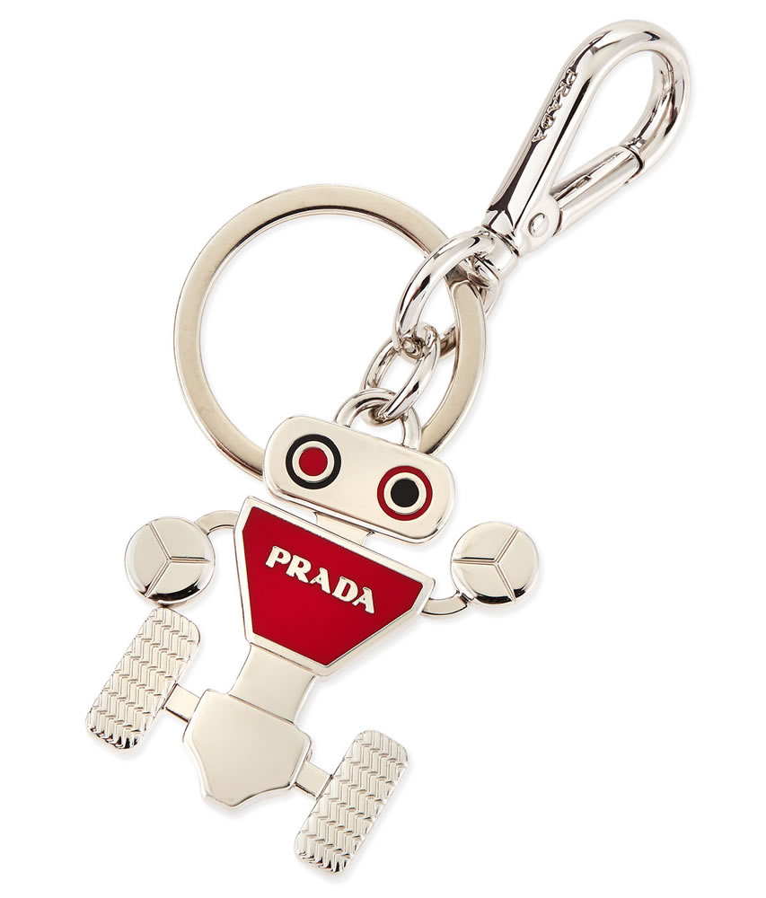 Prada Robot Logo Keychain