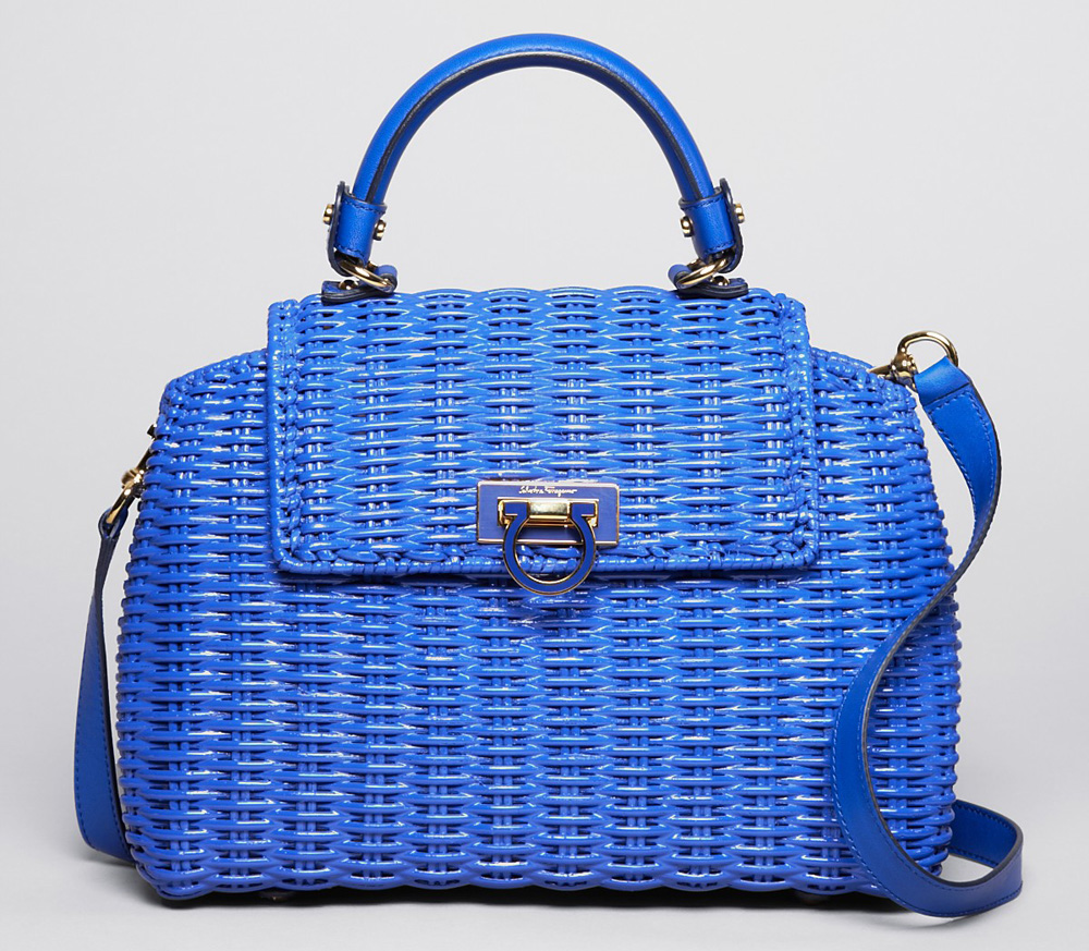 Salvatore Ferragamo Wicker Sofia Satchel