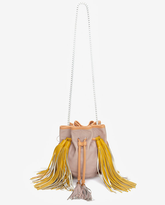 Sara Battaglia Fringed Pouch