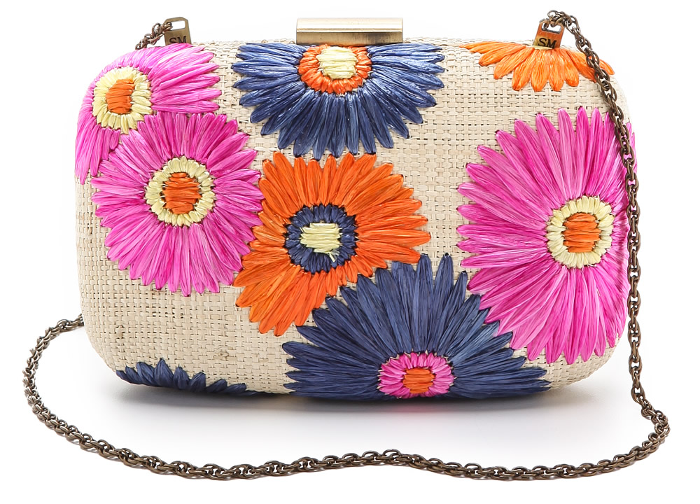 Serpui Marie Flora Embroidered Clutch