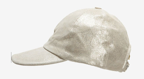 Silver Leather Baseball Cap Intermix Exclusive