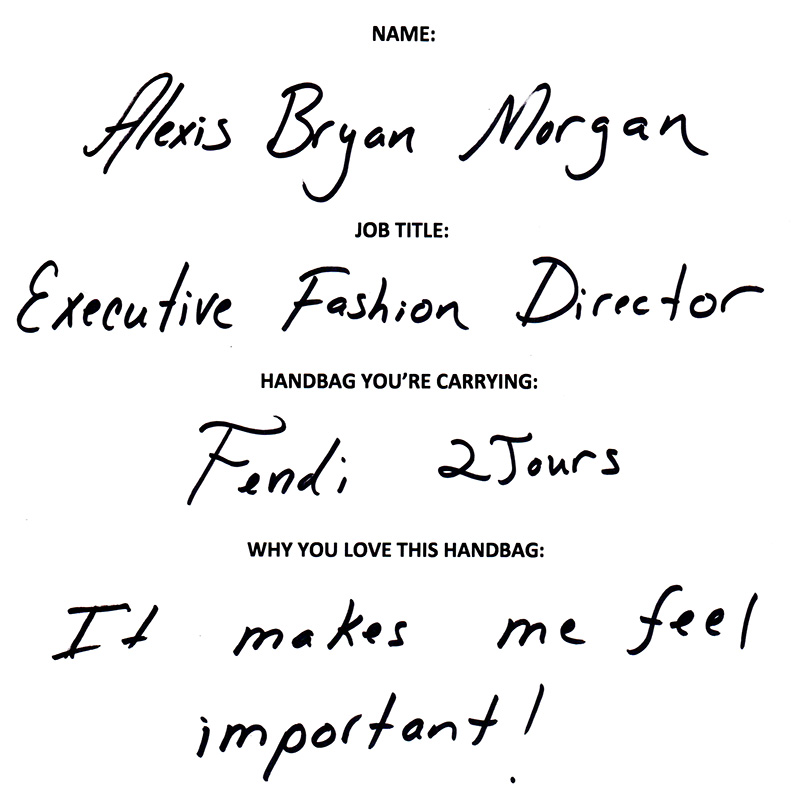 The Many Bags of Lucky Magazine's Editorial Staff 12 Alexis Bryan morgan Fendi Answers