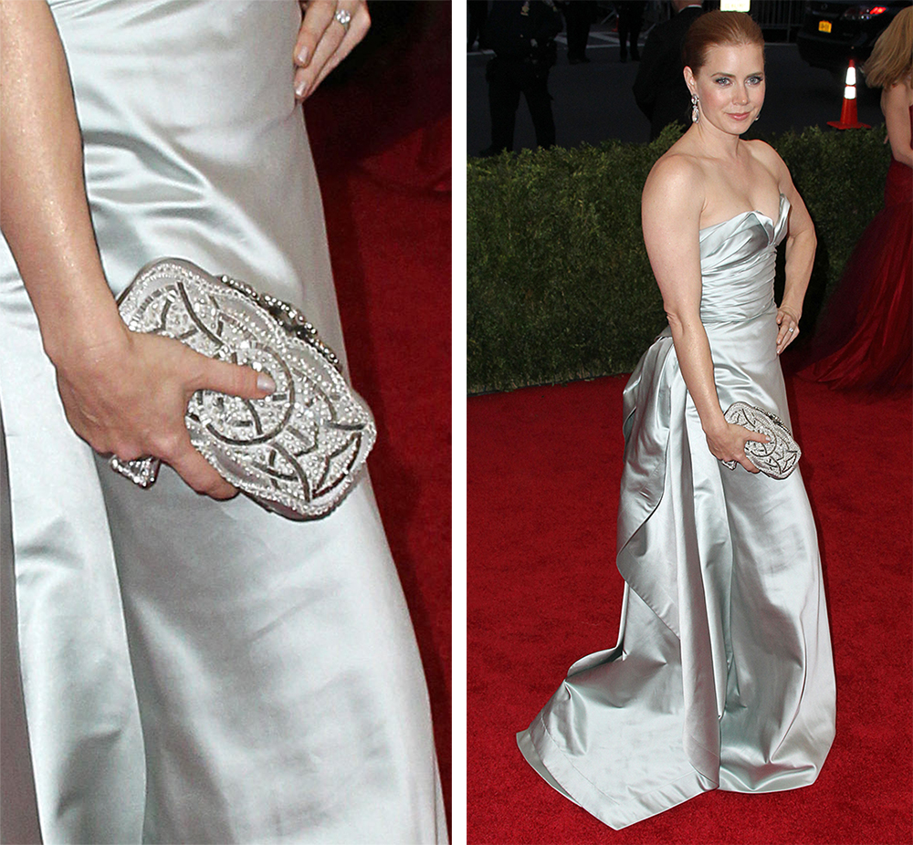 Amy Adams Oscare de la Renta Crown Goa Clutch