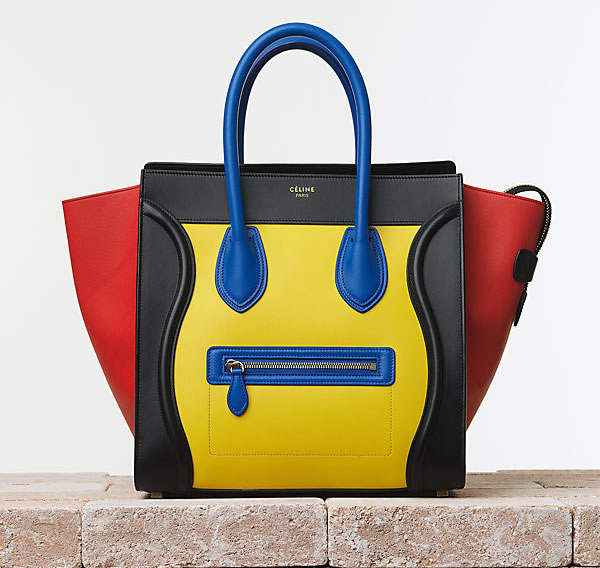 Celine Luggage Handbag in Smooth Calfskin Tricolor