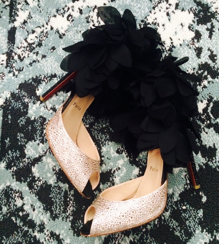 Christian Louboutin Feather Strass Sandals