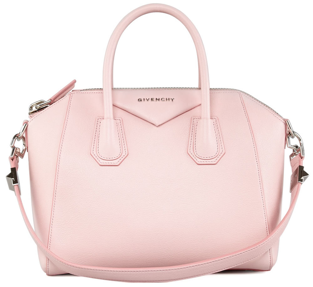 Givenchy Antigona Small Sugar Goatskin Satchel Bag Light Pink