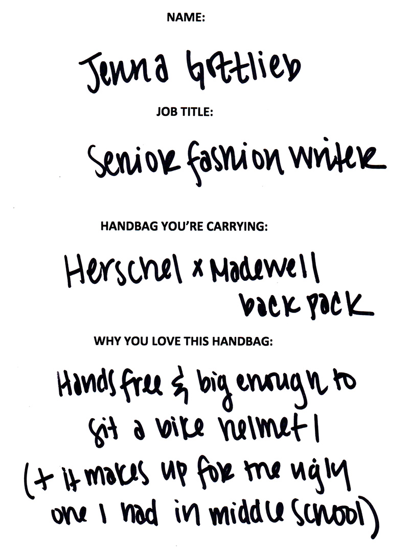 Jenna Gottlieb Herschel x Madewell Backpack Answers