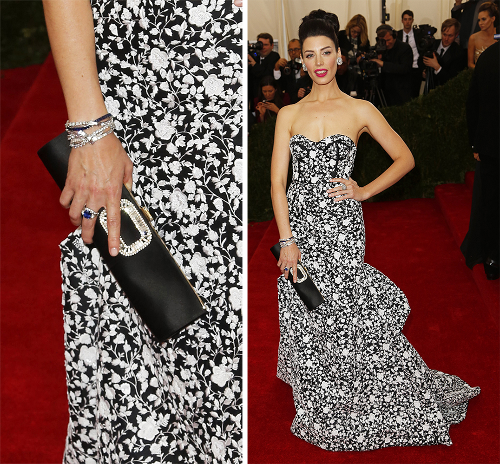 Jessica pare Roger Vivier Pilgrim Clutch