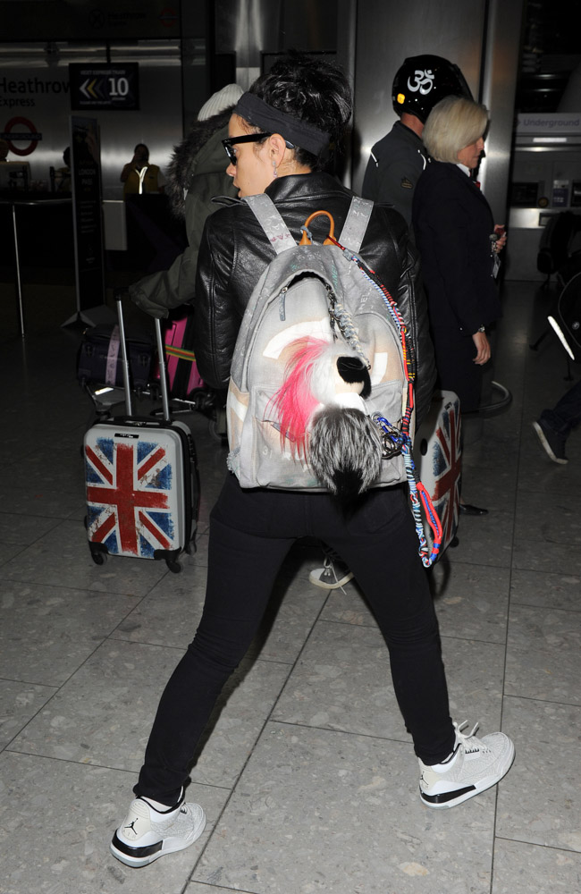 Lily Allen Chanel Graffiti Backpack-4