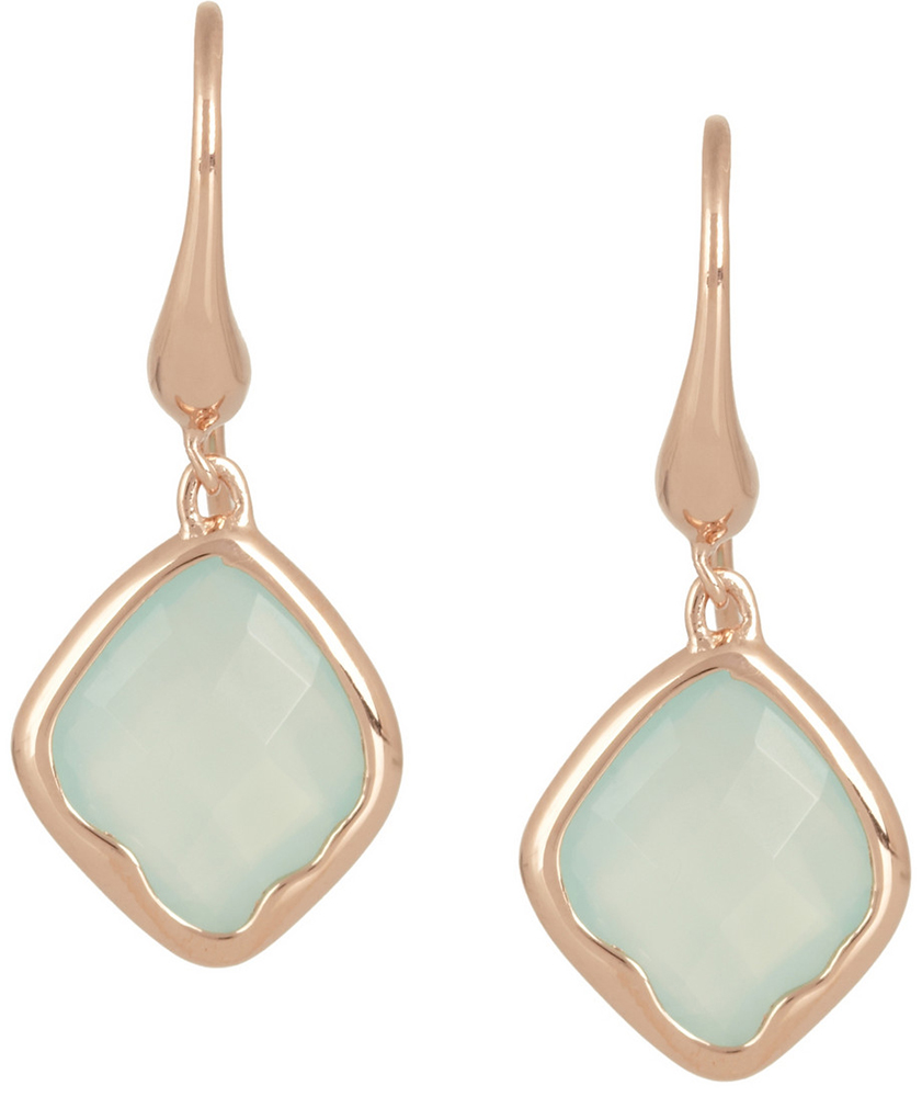 Monica Vinader Riva Rose Gold Chalcedony Earrings