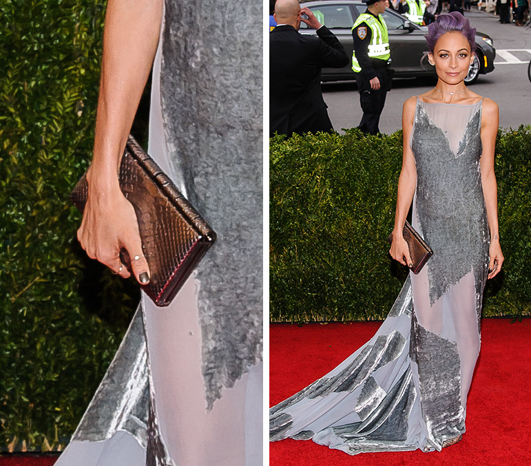 Nicole Richie Zagliani Python Clutch