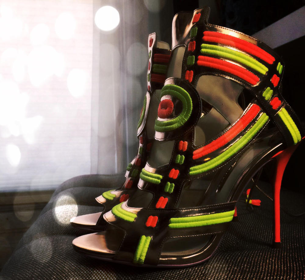Sophia Webster Neon Gladiator Sandals