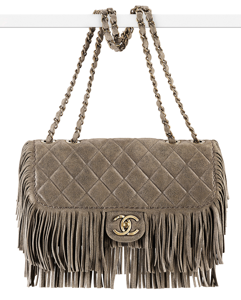 Chanel Calkskin Fringe Flap Bag