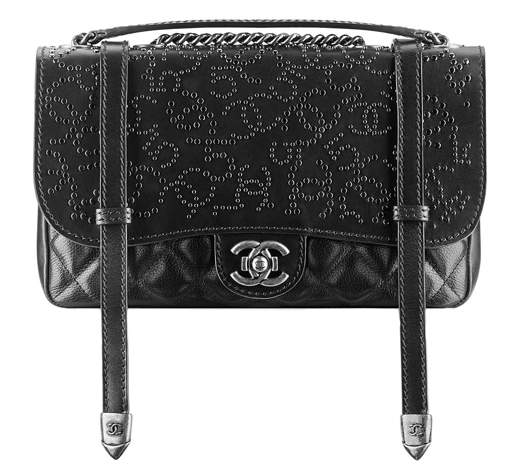 Chanel Studded Calfskin Flap Bag