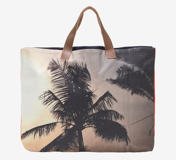 Dezso Palm Tree Print Canvas Tote