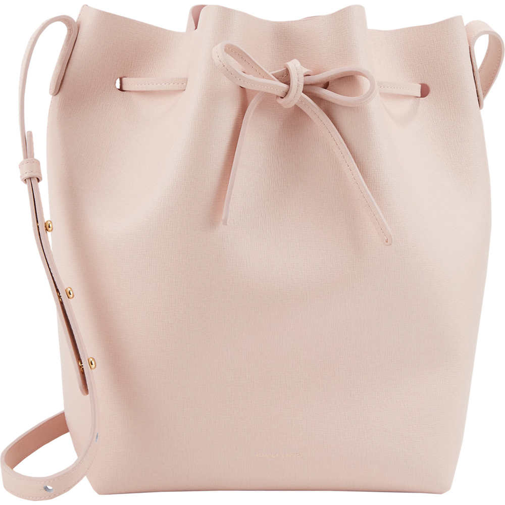 Mansur Gavriel Large Rosa Saffiano Bucket Bag