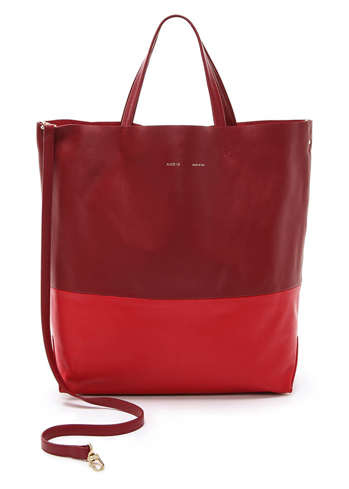 Alice.D Red Leather Tote