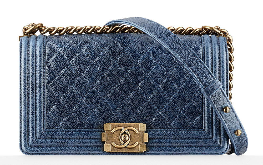 Chanel Boy Bag Blue 4200