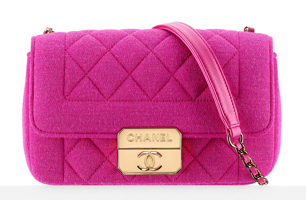 Chanel Jersey Flap Bag Pink 2900