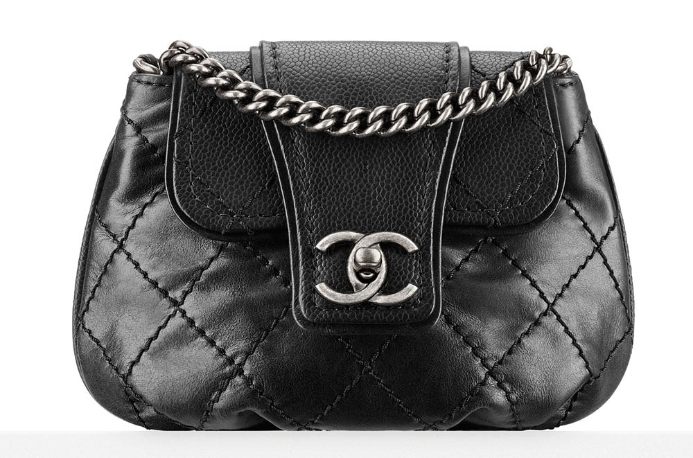 Chanel Small Calfskin Messenger Bag Black 2500