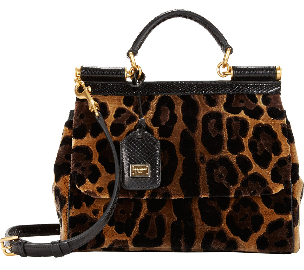 Dolce and Gabbana Cut Velvet Miss Sicily Bag