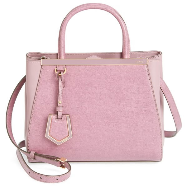 Fendi Petit 2Jours Elite Leather Shopper Pink