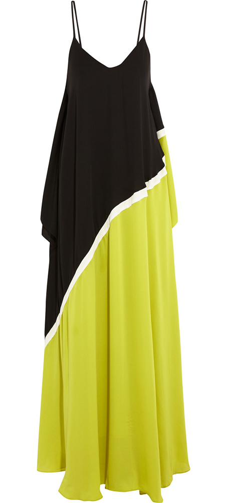 Halston Heritage Colorblock Georgette Gown