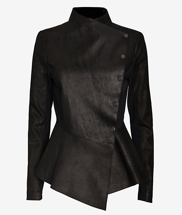 Veronica Beard Peplum Moto Jacket