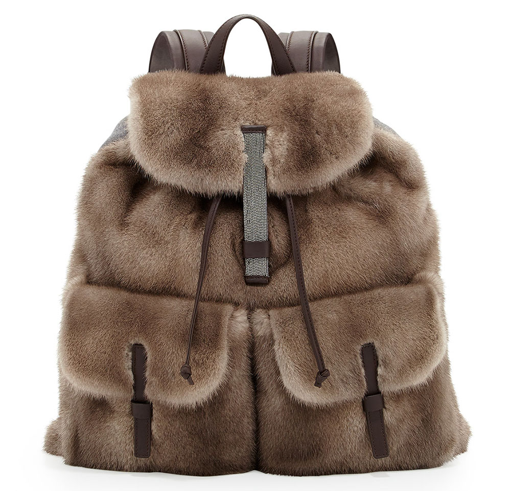 Brunello Cucinelli Mink Fur Backpack